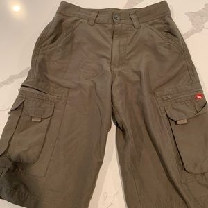 Boys Tony Hawk Army Green/Brown shorts